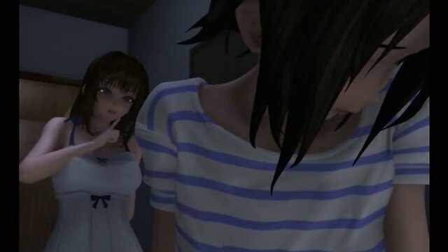 Japanese 3D futa hot handjob