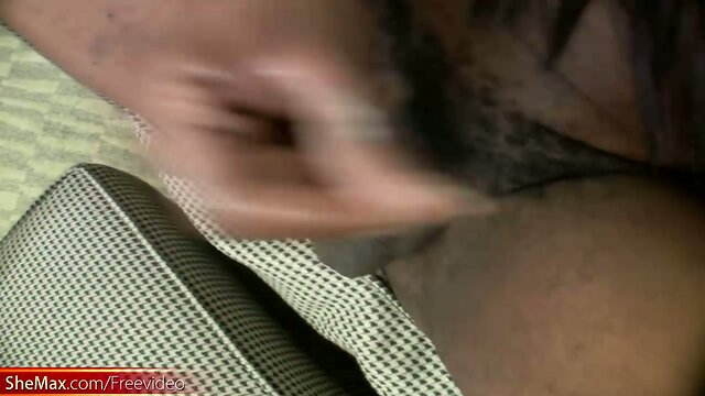 Skinny black tranny sucks and jerks huge white dick in POV