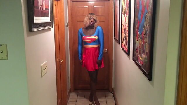 Superhero tranny supergirl part2