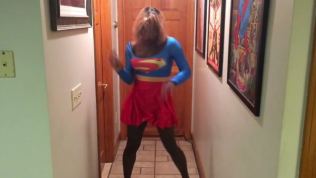 Superhero tranny supergirl part2