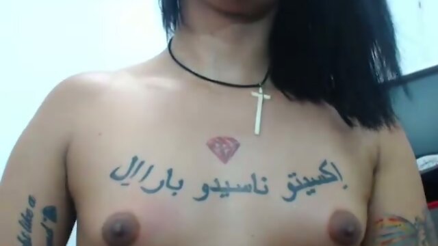 Latina Tgirl auto self sucking