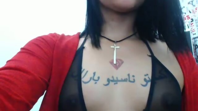 Latina Tgirl auto self sucking