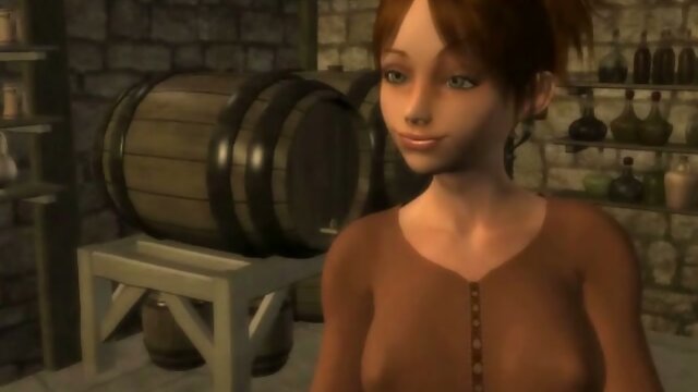 3D anime shemale threesome tittyfucked and cummed in the glass