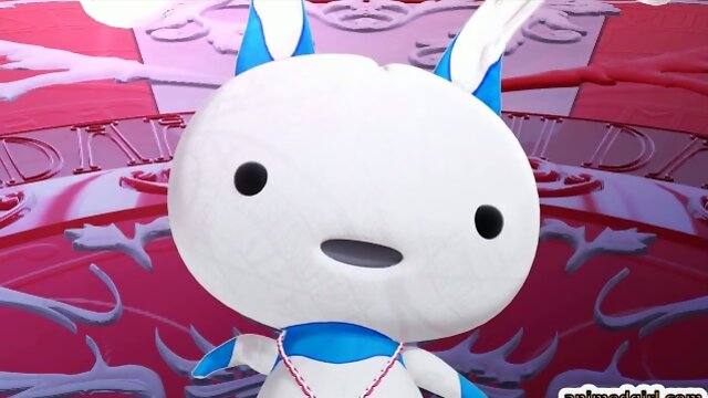 3D hentai shemale cutie self masturbating