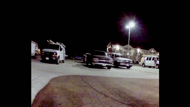 Smoking in Purple Dress and Stilettos