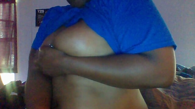 Black Shemale`s Ass Clapping and Tits Playing