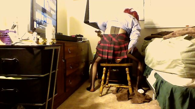 riding some dick in schoolgirl outfit