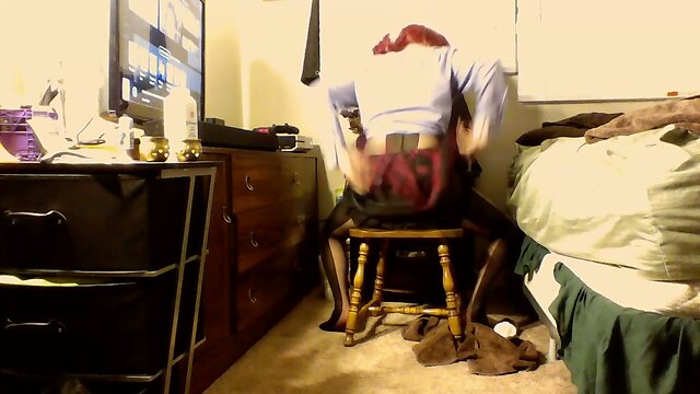 riding some dick in schoolgirl outfit