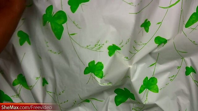 Filipino ladyboy strips down pink dress and masturbates