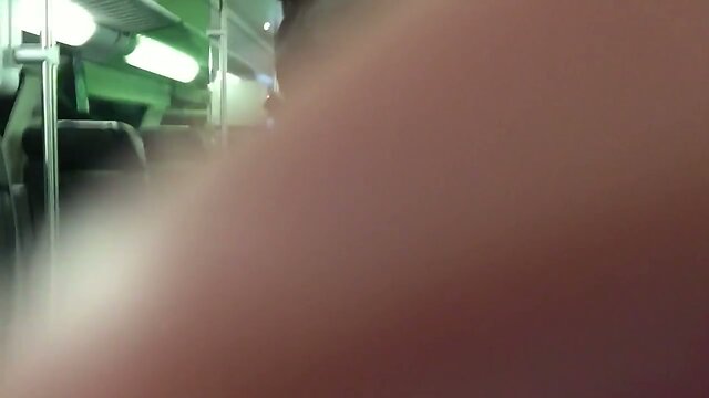 sweet ejaculation in the train