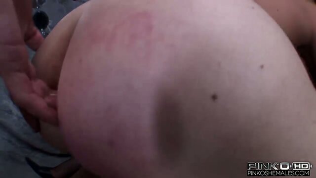 2 Horny Shemales Make Lucky Guy`s Dick & Ass Sing!