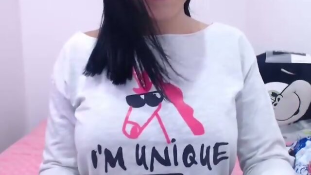 Seductive Strip Tease: Sexy Babe Jerking Off and Pleasing You!