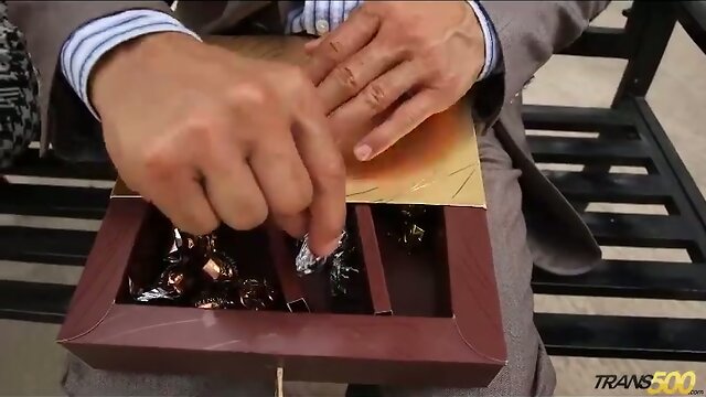 Nice teen shemale fucked in ass by big guy