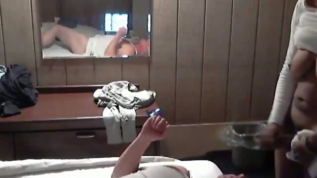 Ebony Shemale gives white guy facial