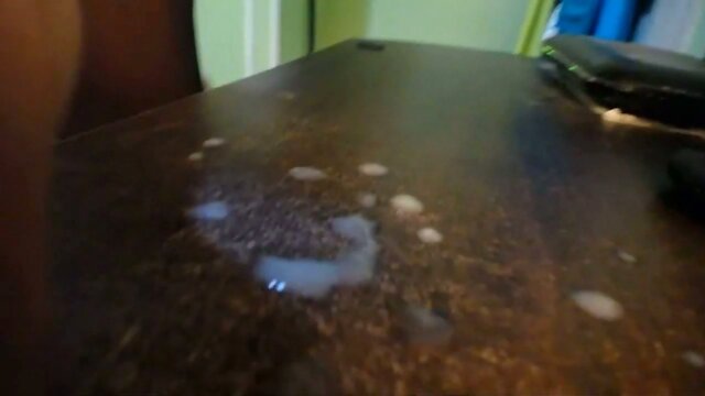 Chubby ladyboy shooting a hot load