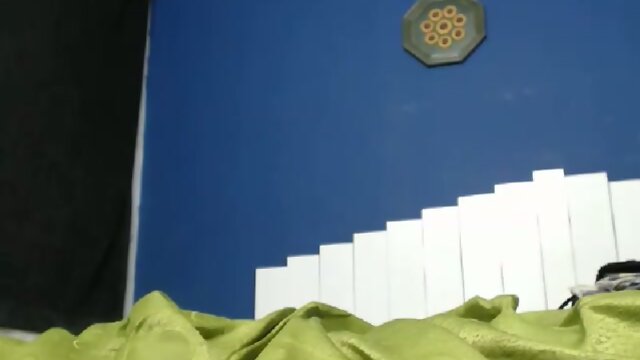 Hot TS lubes her big cock with her saliva