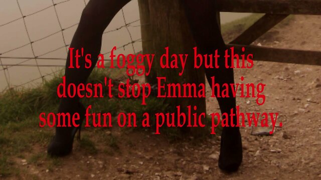 emmaleetv002 - Tranny Flashing in the Fog Wearing Stockings