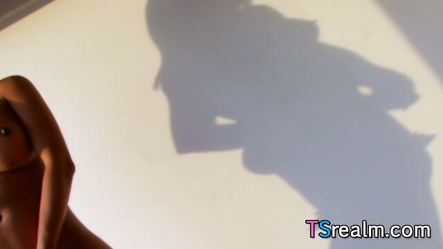 Asian TS Hottie Ben A Makes Herself Cum