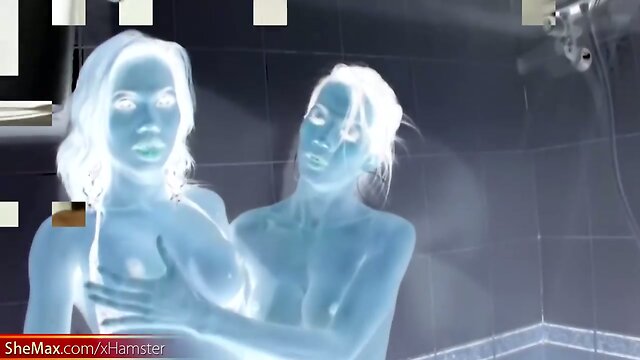 Two Slim TGirls in Tight Bikinis Join for Threesome in Toilet!