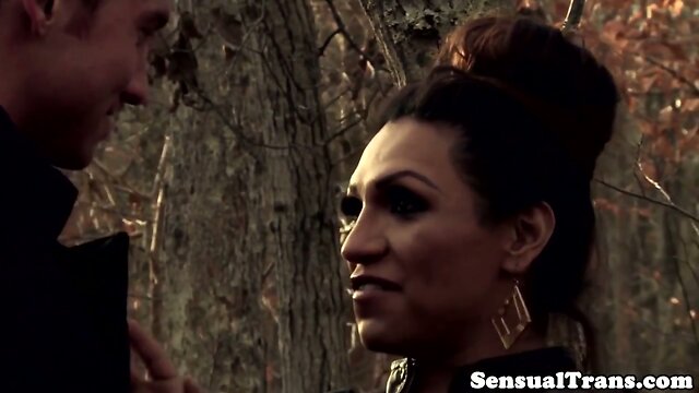 Bigtitted tranny rimmed and pounded on couch