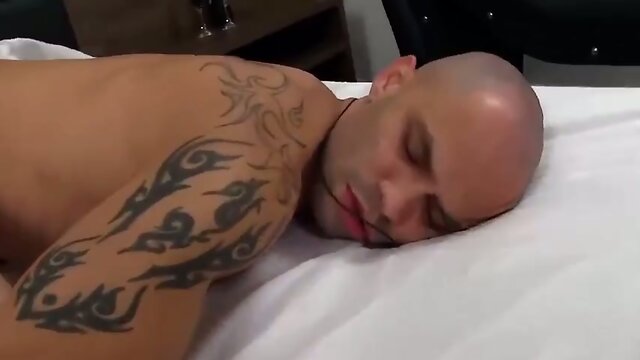 Bald guy reallt needed her dick up his ass