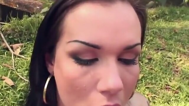 Kalena fucks on the grass