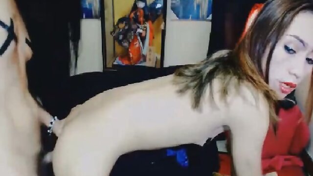 Horny Shemale Babe Fucked Hardcore on Cam