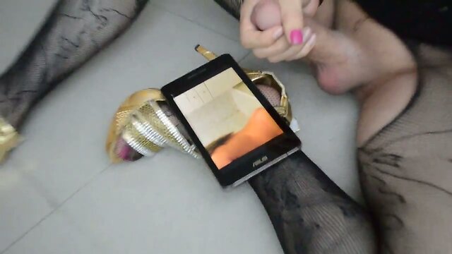 Cumshot Tribute as a Crossdresser Sissy