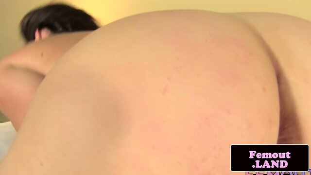 Classy trans queen pleasuring herself