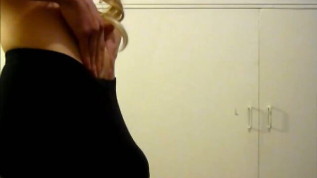 Young sissy strokes and cums