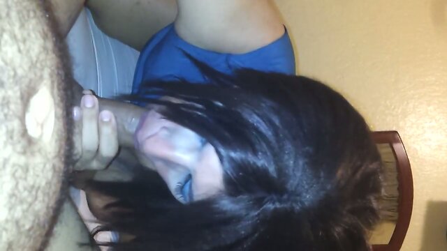 Chubby Crossdresser Blowjob 3 + Cum Swallow