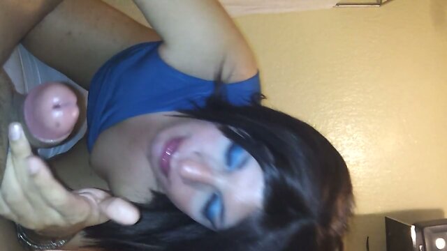 Chubby Crossdresser Blowjob 3 + Cum Swallow