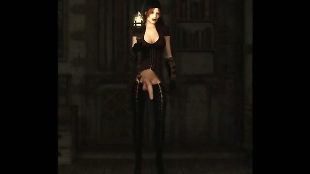 3D Big Dicked Futanari Lesbians!