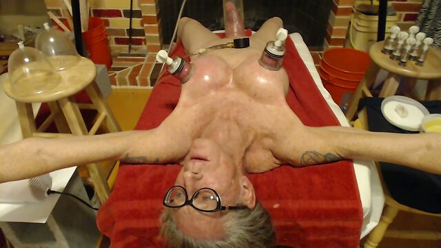 Tit's and nipples pumped an orgasm