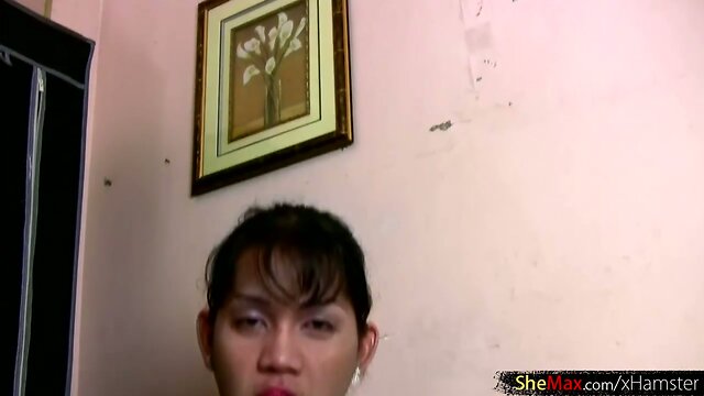 Naughty Ladyboy Ahya Strips & Plays Bare Nude!