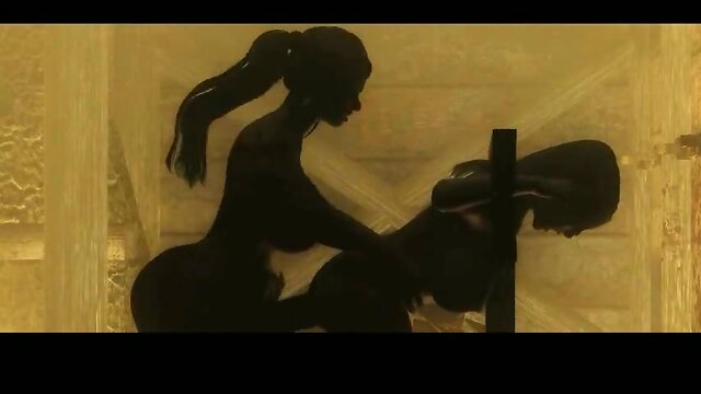 Futa shemale fucks slave girl straitjacketed femdom basement