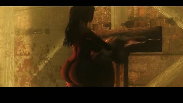 Futa shemale fucks slave girl straitjacketed femdom basement