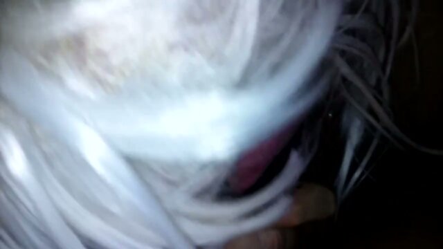 sloppy crossdressing blowjob