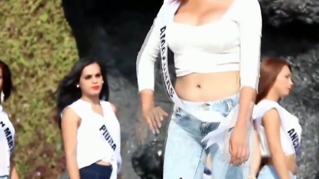 Pretty T-Girls Compete in Rehearsal Beauty T-Pageant