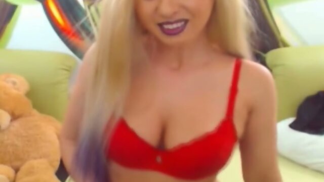 Blonde Shemale Babe Loves to Play her Cock