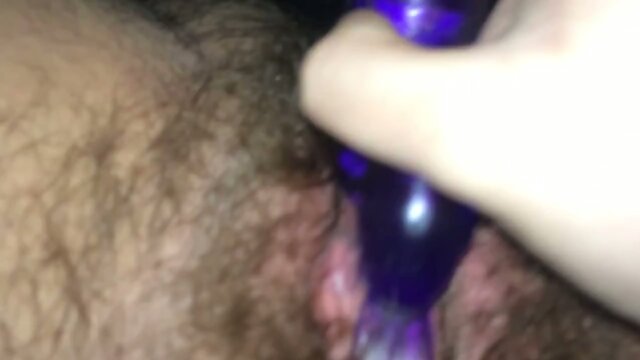 EXTREMELY Hairy FTM Plays With Huge Clit & Rabbit