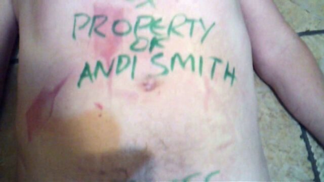 Tranny whips her slave