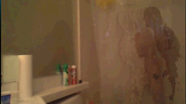 Tranny taking a shower and masturbate hard