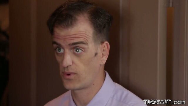 Chad Diamond spanked and fucked by TS Jessica Fox