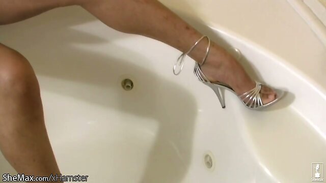 Ebony Beauty in a White Bikini: Bare & Lusty