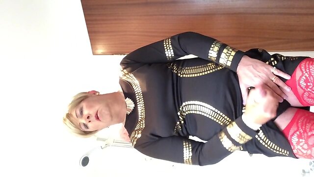 Sissy Crossdresser Sonia wanking on a wet Tuesday