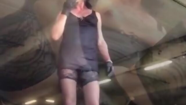 Playing with My Black Sissycunt Lips in Public