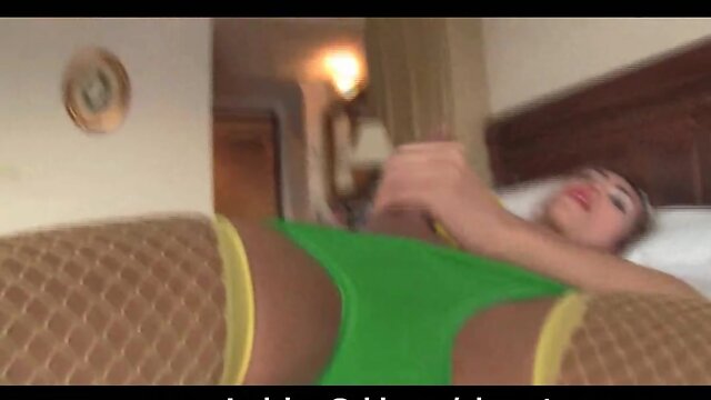 Yellow Stockings Ladyboy Anal Toy Play