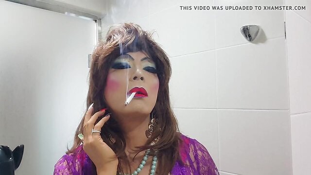 Sizzling Sissy Fetish Smoking: Shemale Sensuality!