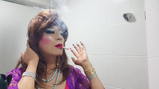 Sizzling Sissy Fetish Smoking: Shemale Sensuality!